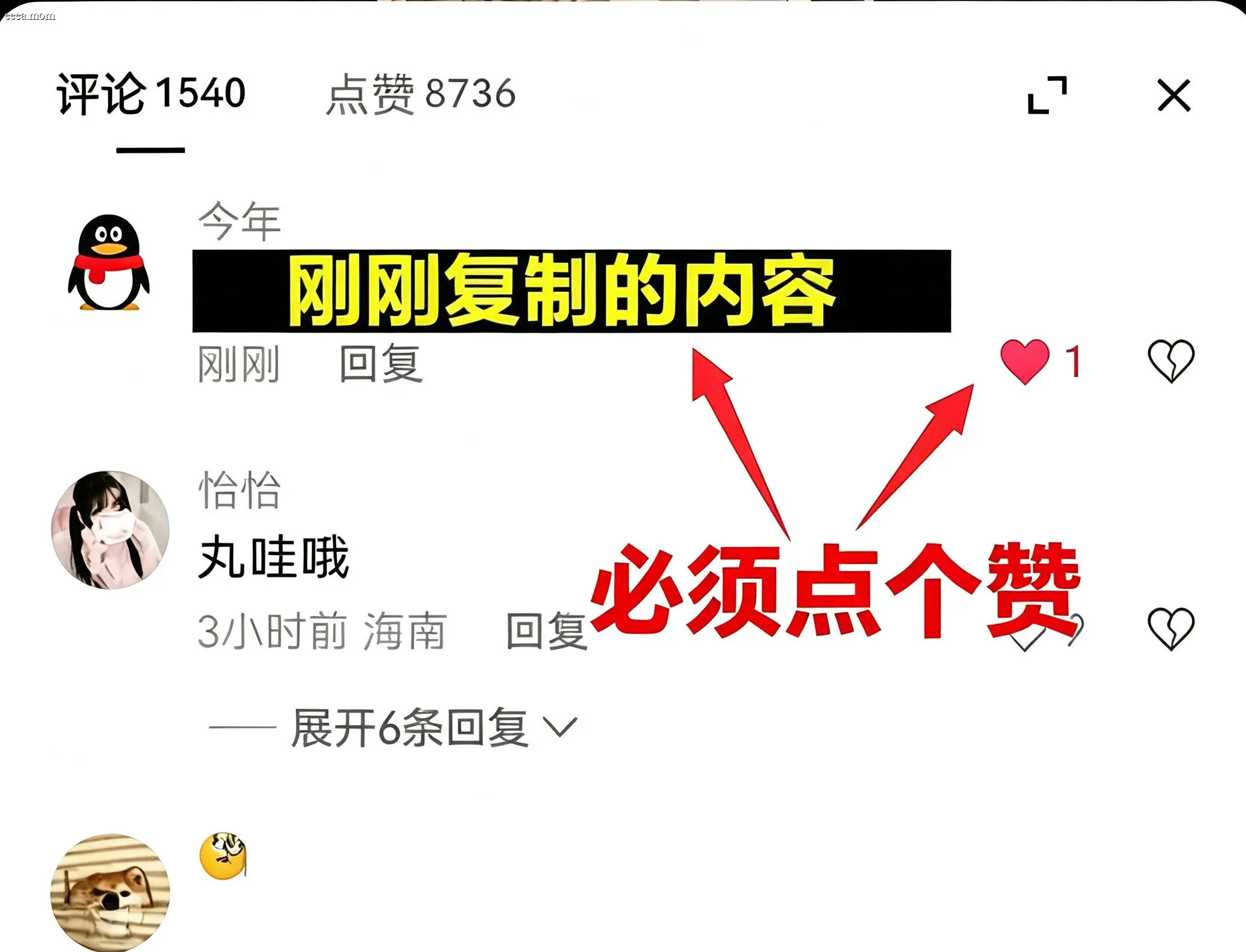 评论截图示例